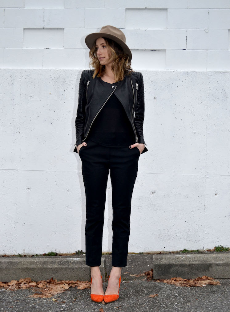 Chic black leather looks Chic black leather looks