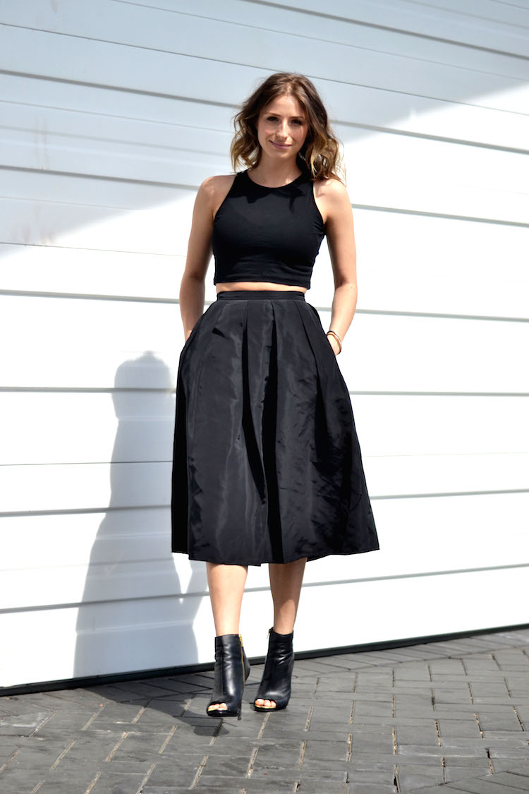 black skirt wedding outfit