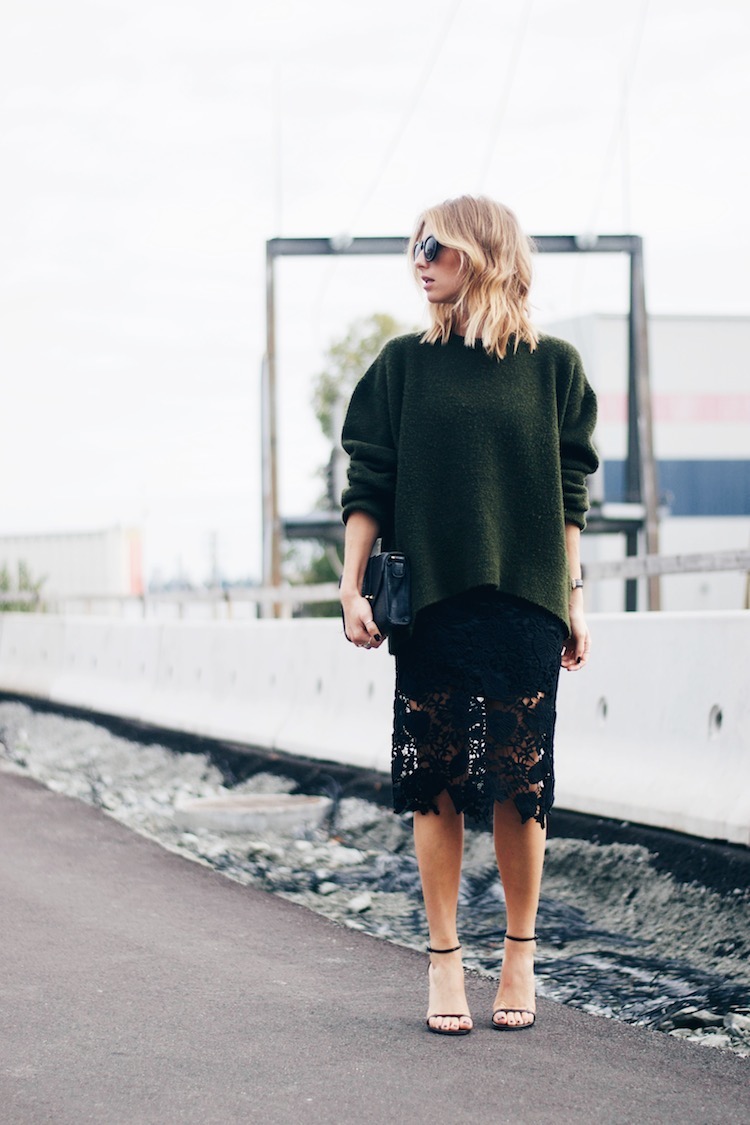 Green Lace Skirt Zara vlr.eng.br